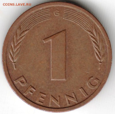 Германия. 1 пфенниг 1991 г. G до 24.00 04.10.16 г - Scan-160925-0062