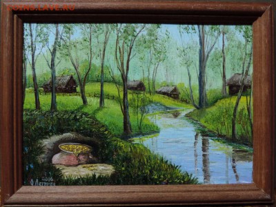 КАРТИНА "КЛАД золота у старой деревни" холст,масло. - DSCN3941