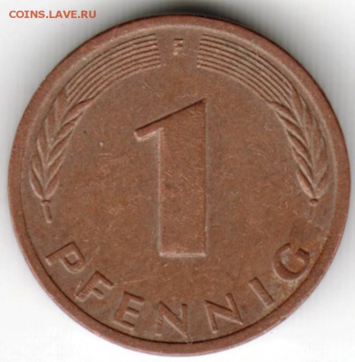 Германия. 1 пфенниг 1989 г. F до 24.00 04.10.16 г - Scan-160925-0021