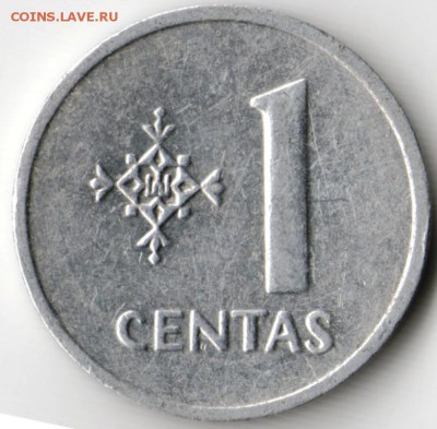 Литва. 1 цент 1991 г. до 24.00 04.10.16 г - Scan-160925-0068
