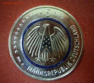 5 евро 2016 года планета Земля (Германия) UNC - DSC03014.JPG