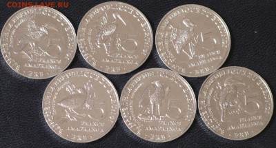 Бурунди 5 франков 2014 птицы 6 монет UNC - Бурунди 5 франков 2014 птицы 6 монет UNC.JPG