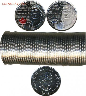 Канада. 25¢ Герои Войны 1812. Фикс - R.25.12TE-Z