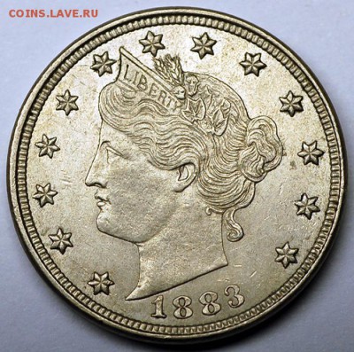 США_отличный 5-центовик "Liberty Nickel" 1883; 30.09_22.05мс - 12628