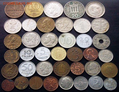 82 разные зарубежные монеты (см. описание). До 01.10_22.00мс - 4