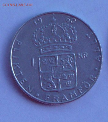 Швеция, 1 крона 1960 с рубля. до 5.10, 22-00 - 097-2