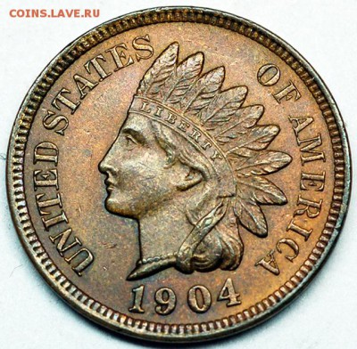 США_отличный цент 1904 "Indian Head"; до 01.10_22.07мск - 4
