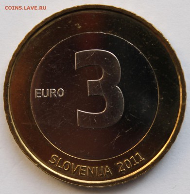 БИМ. Словения 3 евро 2011 20 лет независимости Словении - 1