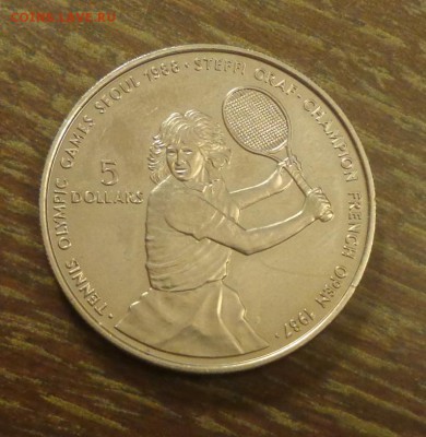 НИУЭ - 5д. ТЕННИС Штеффи Граф до 9.10, 22.00 - Ниуэ - 5 долларов Штеффи Граф