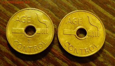 ВОЗРАСТНОЙ ЦЕНЗ два разновида до 9.10, 22.00 - жетон возрастной ценз двух видов