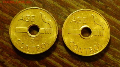 ВОЗРАСТНОЙ ЦЕНЗ два разновида до 9.10, 22.00 - жетон возрастной ценз двух видов-1