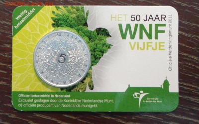 НИДЕРЛАНДЫ - 5е 50 л ФОНДУ ПРИРОДЫ койнкарта до 9.10, 22.00 - койнкарта нидерланды фонд дикой природы