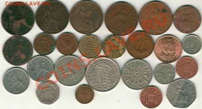 Англия, 25 разных монет 1775-2003 - до 21-00мск 15.12 - UK2