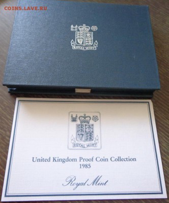 АНГЛИЯ - оф. жесткий набор 1985 г. книжечка до 11.10, 22.00 - Англия набор 1985 темно-зеленая коробка_3