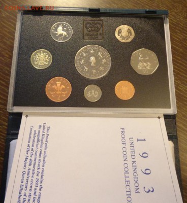 АНГЛИЯ - оф. жесткий набор 1993 г. книжечка до 11.10, 22.00 - Англия набор 1993 коробка_1