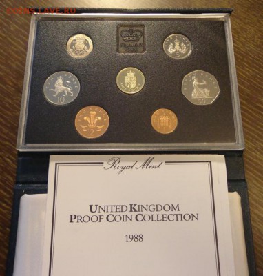 АНГЛИЯ - оф. жесткий набор 1988 г. книжечка до 11.10, 22.00 - Англия набор 1988 коробка_1