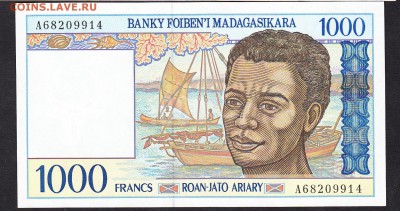 Мадагаскар 1994 1000фр пресс до 07 10 - 297а
