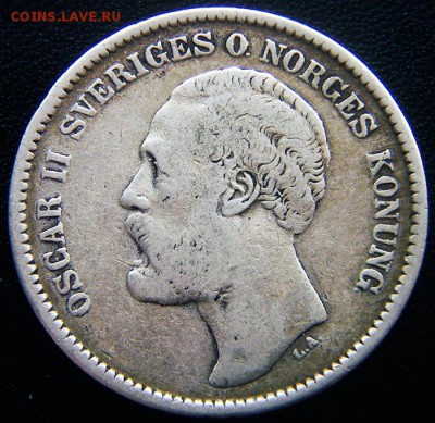 Швеция_2 кроны 1878. Серебро; до 05.10_22.31мск - 12502