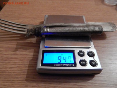 Вилка и ручка ножа серебро 800 - DSCN2512.JPG