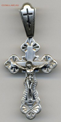 Нательный крест - распятие. - крест_Ag925-36Х22-3г_а