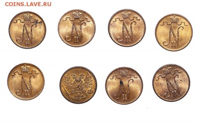 Финляндия 1 пенни 1909-1917 UNC (8шт.) до 11.10. - 22:00 - AU288422.JPG