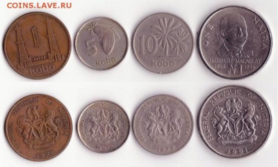 Набор монет Нигерии, 4 шт. до 13.10. - Рисунок (110)