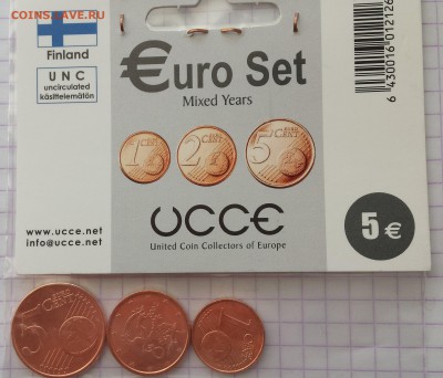 евро-центы UNC в упаковке! до 09.10. до 22.00. - евро3
