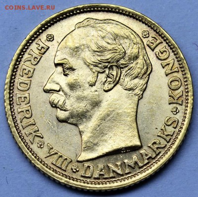 Дания_10 крон 1909. Золото; до 08.10_22.00мск - 12653