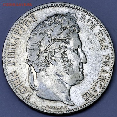 Франция_5 франков 1838(W). Крупное серебро; до 08.10_22.01мс - 12656
