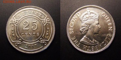 МОНЕТЫ МИРА 10-16 - Белиз – 25 центов (2007) медь-ник. (UNC)