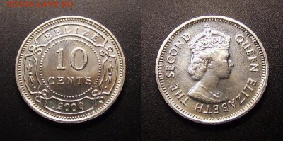 МОНЕТЫ МИРА 10-16 - Белиз – 10 центов (2000) медь-ник. (UNC)