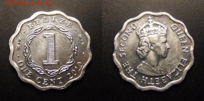 МОНЕТЫ МИРА 10-16 - Белиз – 1 цент (2010) алюм. (UNC)