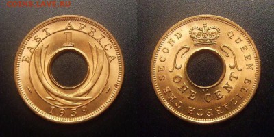 МОНЕТЫ МИРА 10-16 - Брит. Восточная Африка – 1 цент (1959) бронза (UNC)