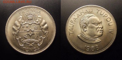 МОНЕТЫ МИРА 10-16 - Тонга – 1 паанга (1968) «ТауфаАхау Тупоу IV – король Тонго»