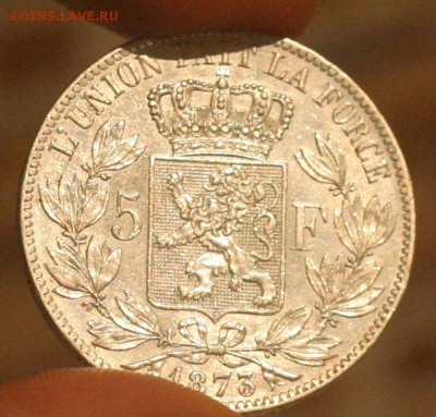 Бельгия 5 Франк 1873г Леопольд II -ХОРОШАЯ до- 11.10 в 22-00 - 012.JPG
