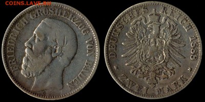 2 марки 1888 Баден редкая до 14.10.16г 22.00 МСК - 1888