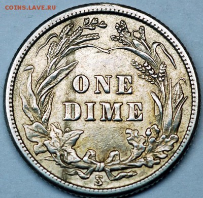 США_10 центов 1914 "Barber Dime". Серебро; до 08.10_22.30мск - 35