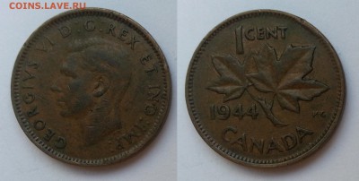 1 цент Канады Георг VI 1944 г. - 22:00 мск 13.10 - 20161008_115920