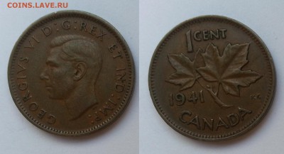 1 цент Канады Георг VI 1941 г. - 22:00 мск 13.10 - 20161008_115948