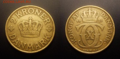 МОНЕТЫ МИРА 10-16 - Дания – 2 кроны (1925)