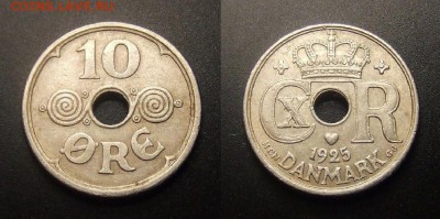 МОНЕТЫ МИРА 10-16 - Дания – 10 эре (1925)