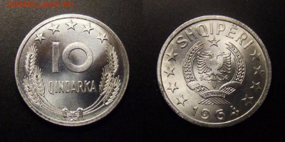 МОНЕТЫ МИРА 10-16 - Албания – 10 киндарок (1964) алюм. (UNC)
