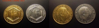 МОНЕТЫ МИРА 10-16 - Франция (набор - 1 франк 1988; Шарль де Голь) (2 шт.)