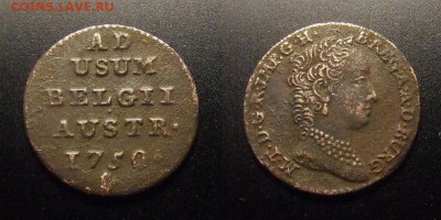 МОНЕТЫ МИРА 10-16 - Австрийские Нидерланды (Бельгия) – 1 лиард (1750)