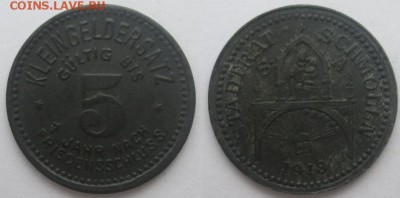 Нотгельды Германии. Обзорная тема. - 5 пф. 1918г. Шмёльн.JPG