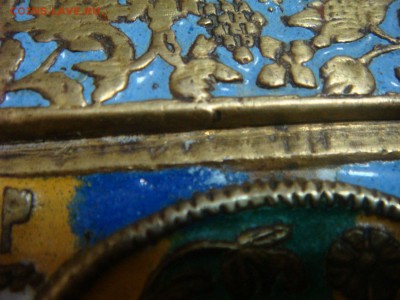 Меднолитая икона Казанская Божья Матерь,7-8 эмалей,клеймо - DSC05355.JPG