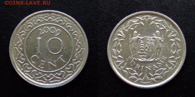 МОНЕТЫ МИРА 10-16 - Суринам - 10 центов (2009) медь, плакир. никелем