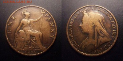 МОНЕТЫ МИРА 10-16 - Великобритания – 1 пенни (1896) «Виктория (в трауре)» №1