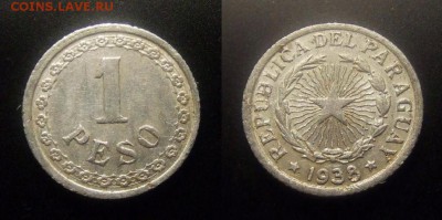 МОНЕТЫ МИРА 10-16 - Парагвай - 1 песо (1938) алюм.