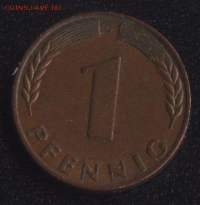 ФРГ 1 пфенниг 1967G до 22:00мск 16.10.16 - ФРГ 1 пфенниг 1967 -1